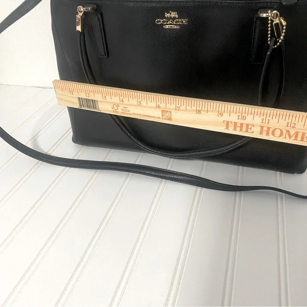AUTHENTIC COACH CHRISTIE Carryall In Midnight Black Leather, Shoulder Tote Bag